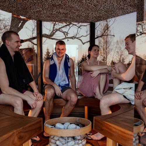 Haljas Hele Glass 7 Person Luxury Sauna