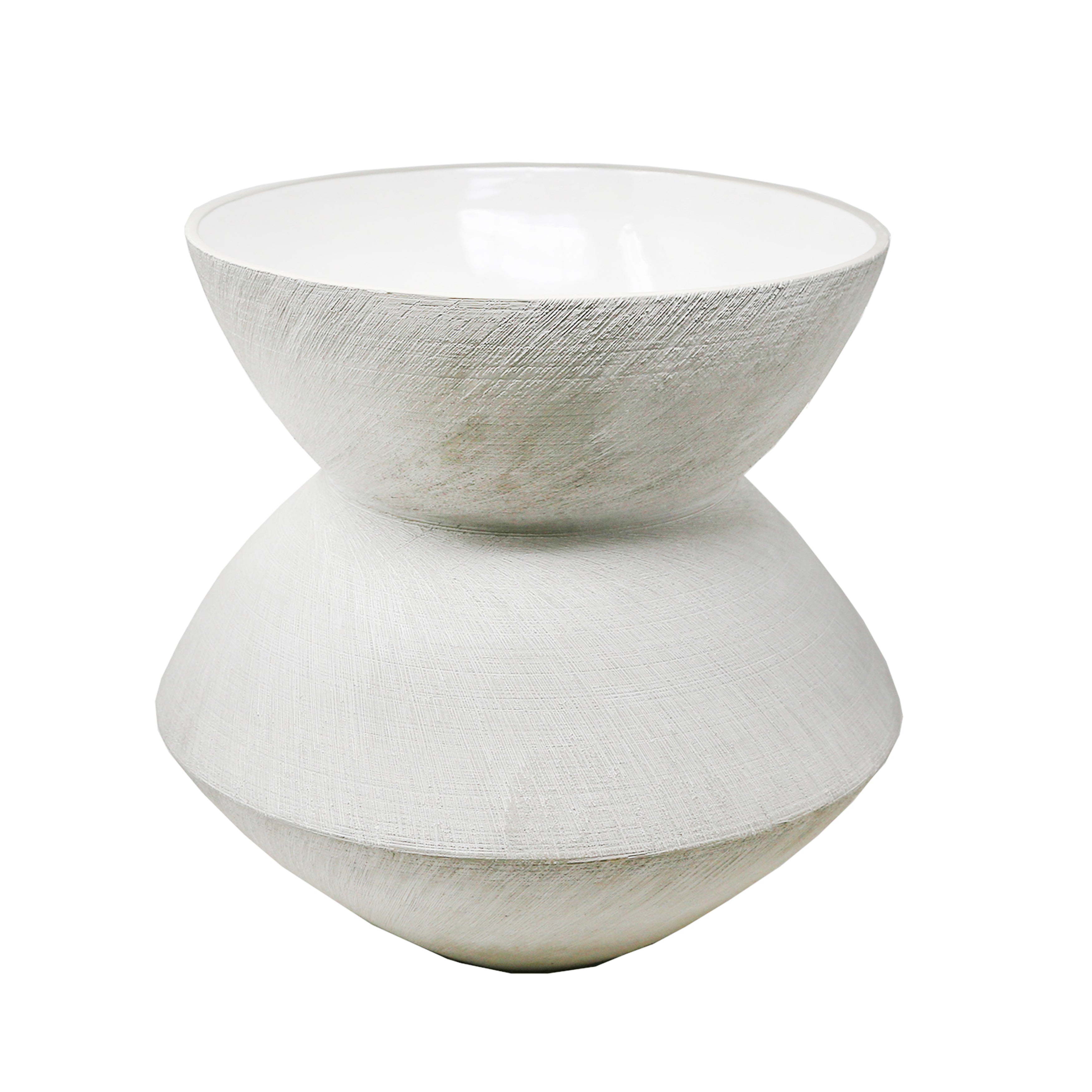 Gray Angled Scratch Vase 11.5"