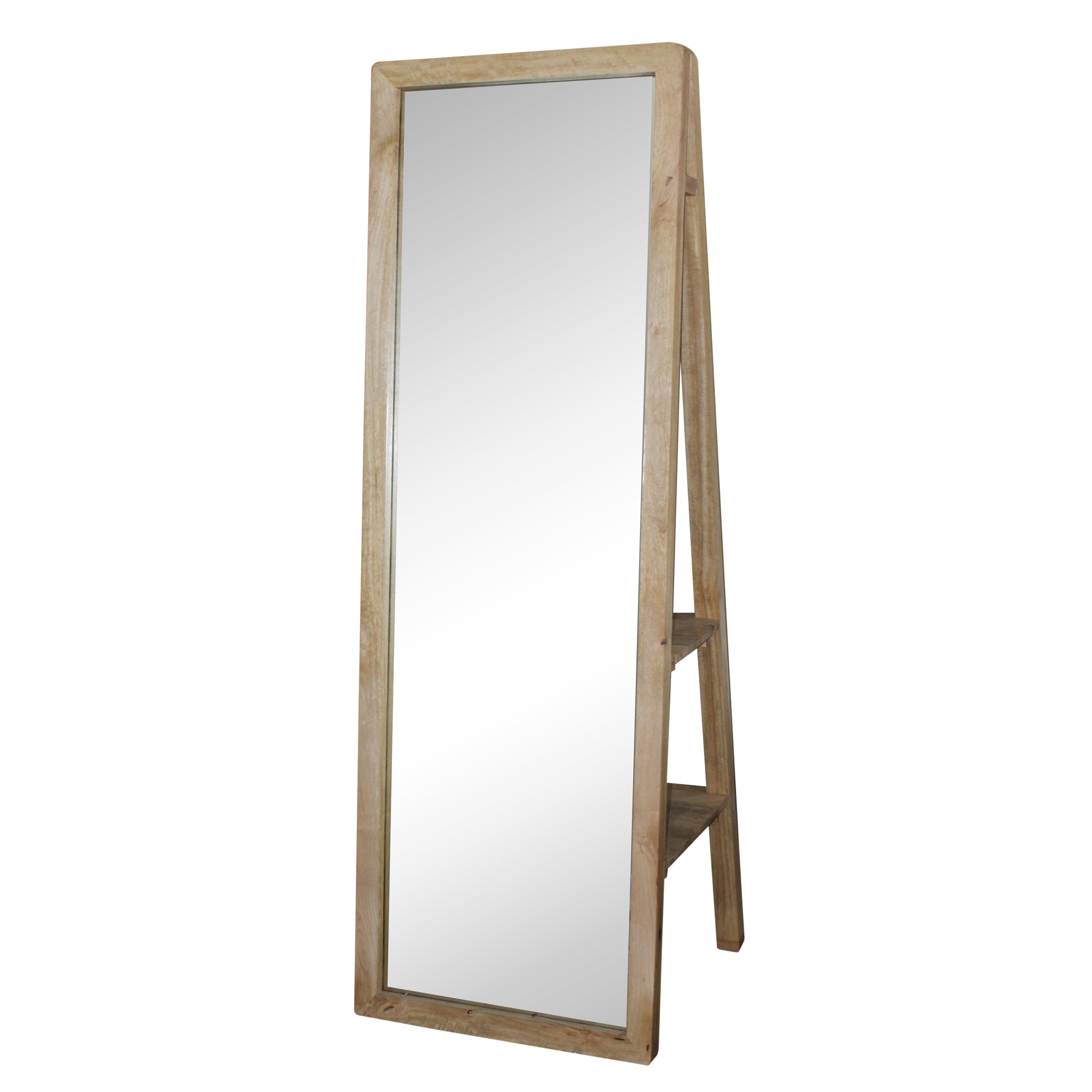 24X72 Mirror W/ Wood Stand