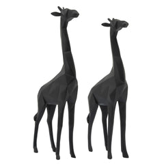 Resin 16"H, Giraffe, Black