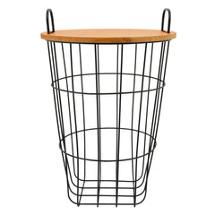 Metal 22"H Storage Basket, Brown