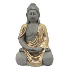 Resin, 25"H Meditating Buddha, Gray