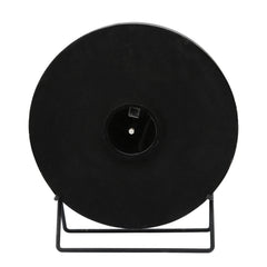 Metal, 13"H Round Table Clock, Black