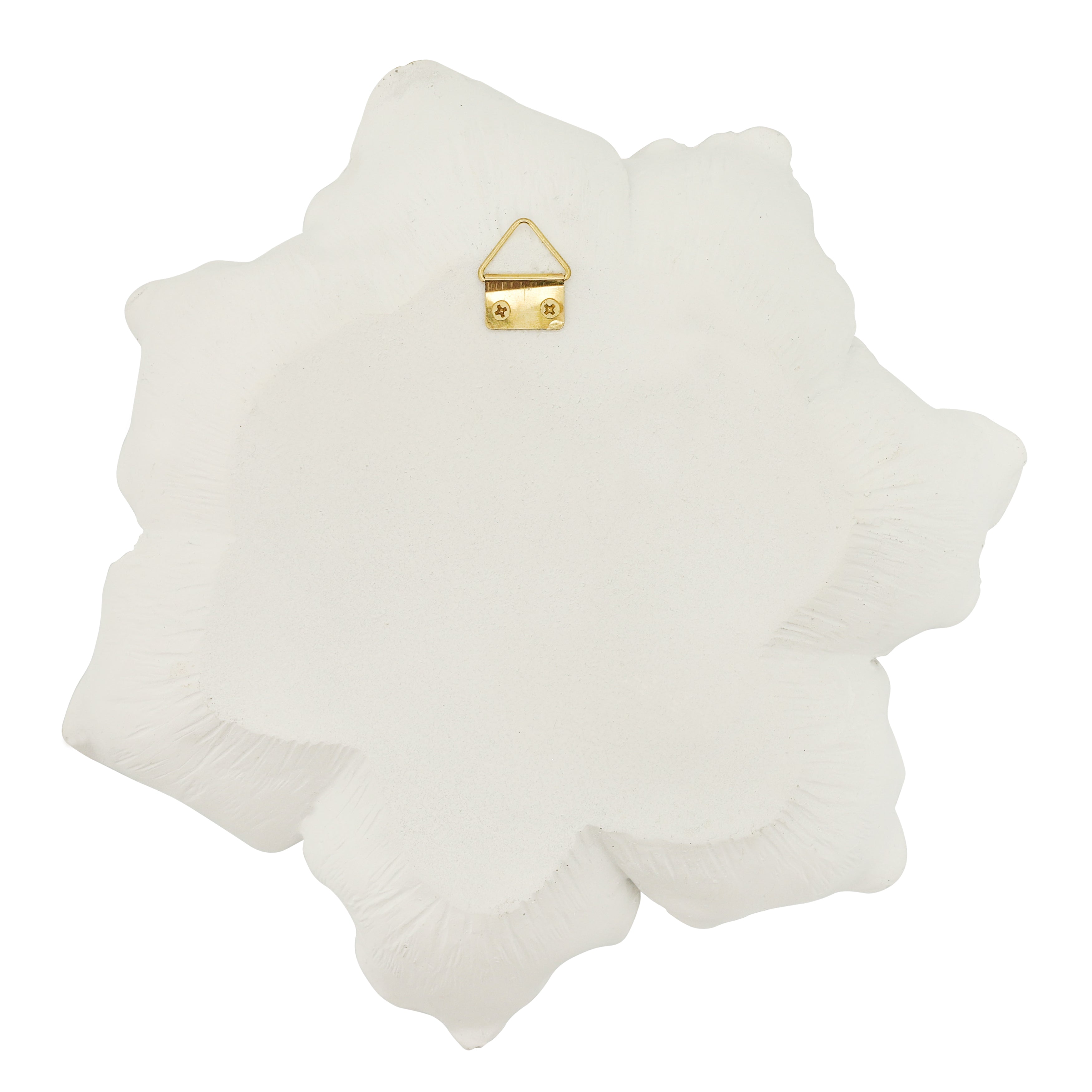 Resin 9" Flower Wall Accent, White