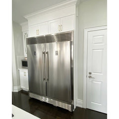 FORNO Rizzuto 60" Professional Refrigerator and Freezer Built-in Look With Decorative Grill FFFFD1933-60S