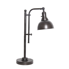 Metal 18" Dome Shade Table Lamp, Black - Kd