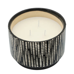 7" Dots Scented Candle, Black