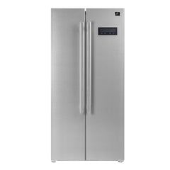 FORNO Salerno 33" Built-In Free Standing Refrigerator Side By Side Doors 15.6 CU.FT Stainless Steel FFRBI1805-33SB