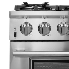 FORNO 36" Capriasca Dual Fuel Professional Stainless Steel Free Standing Gas Range Italian 6 Burner Convection Oven FFSGS6187-36