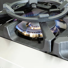 FORNO 48" Capriasca Professional Stainless Steel Free Standing Gas Range 8 Italian Burners With Griddle Top Convection Oven FFSGS6260-48