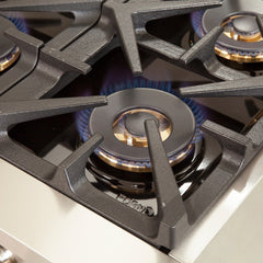 FORNO 48" Capriasca Professional Stainless Steel Free Standing Gas Range 8 Italian Burners With Griddle Top Convection Oven FFSGS6260-48