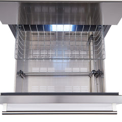 FORNO Azienda 24'' Free Standing Triple Zone Wine Cooler 108 Bottles Stainless Steel FWCDR6628-24S