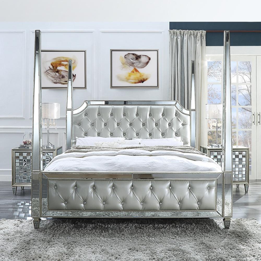 Homey Design Luxury Hd-6001 - Ek 5Pc Bedroom Set-Iron Home Concepts
