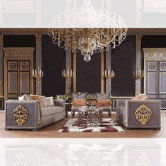 Homey Design Luxury Hd-6024-1 - 3Pc Sofa Set-Iron Home Concepts
