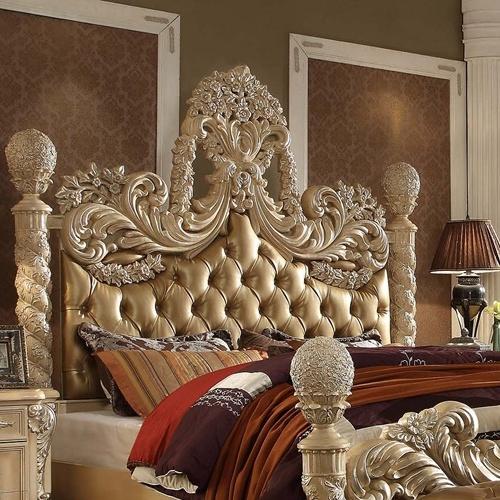 Homey Design Luxury Hd-7266 - Ck 5Pc Bedroom Set-Iron Home Concepts