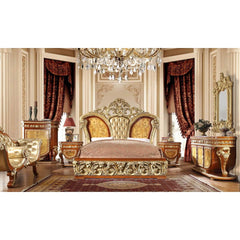 Homey Design Luxury Hd-8024 - Ek 5Pc Bedroom Set-Iron Home Concepts
