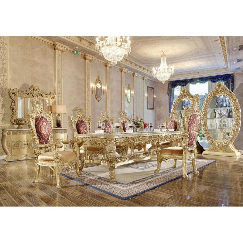 Homey Design Luxury Hd-8086 - 9Pc Dining Table Set-Iron Home Concepts