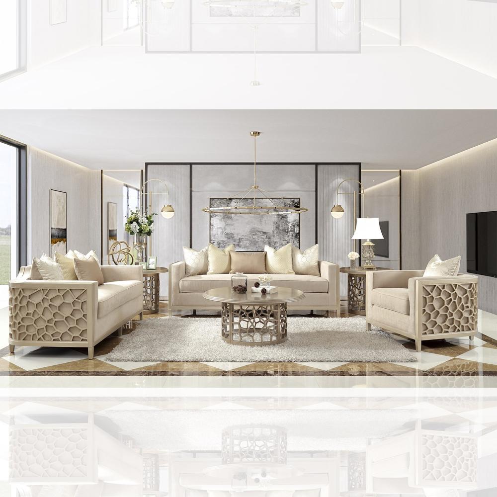Homey Design Luxury Hd-8911 - 3Pc Sofa Set-Iron Home Concepts