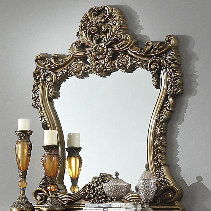 Homey Design Luxury Hd-905 Br - Console Mirror-Iron Home Concepts