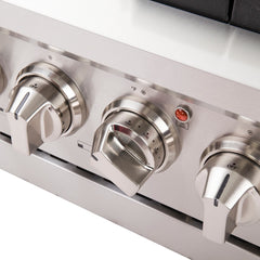 FORNO 36" Capriasca Professional Stainless Steel Free Standing Gas Range Italian 6 Burner Convection Oven FFSGS6260-36