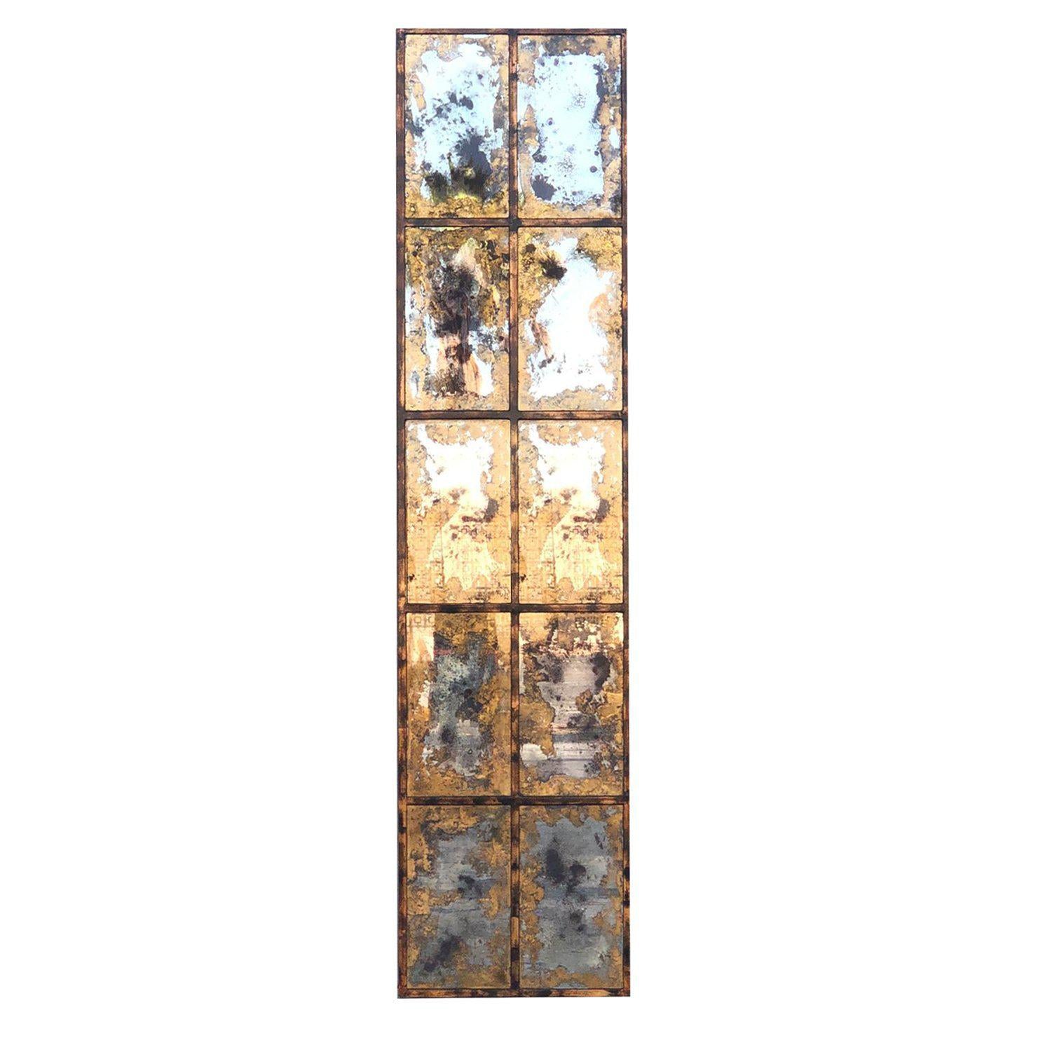 AFD Home Eglomise Gold Large Wall Panels 23.5 X 98