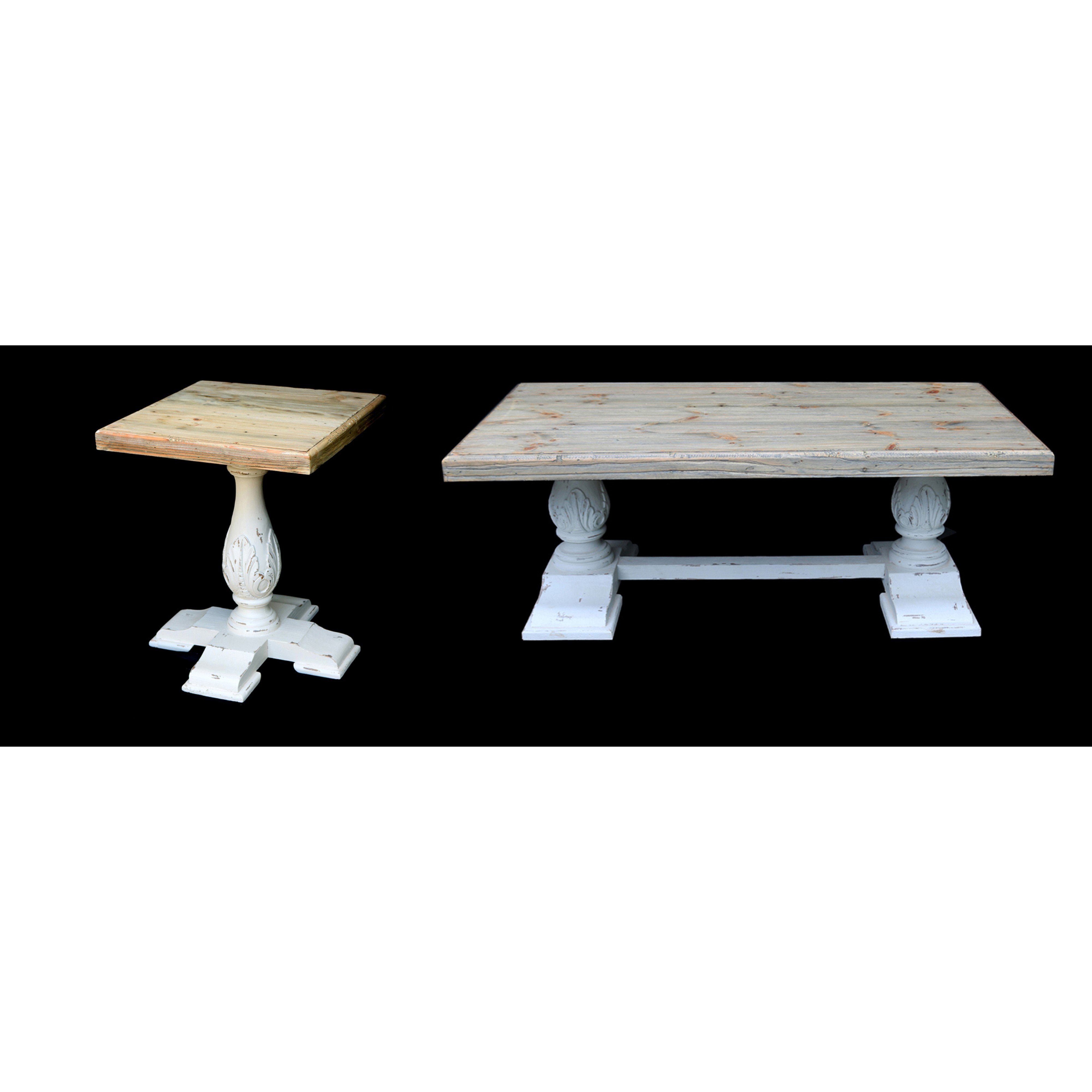 AFD Home Farmhouse Winsor Coffee Table Set of 3