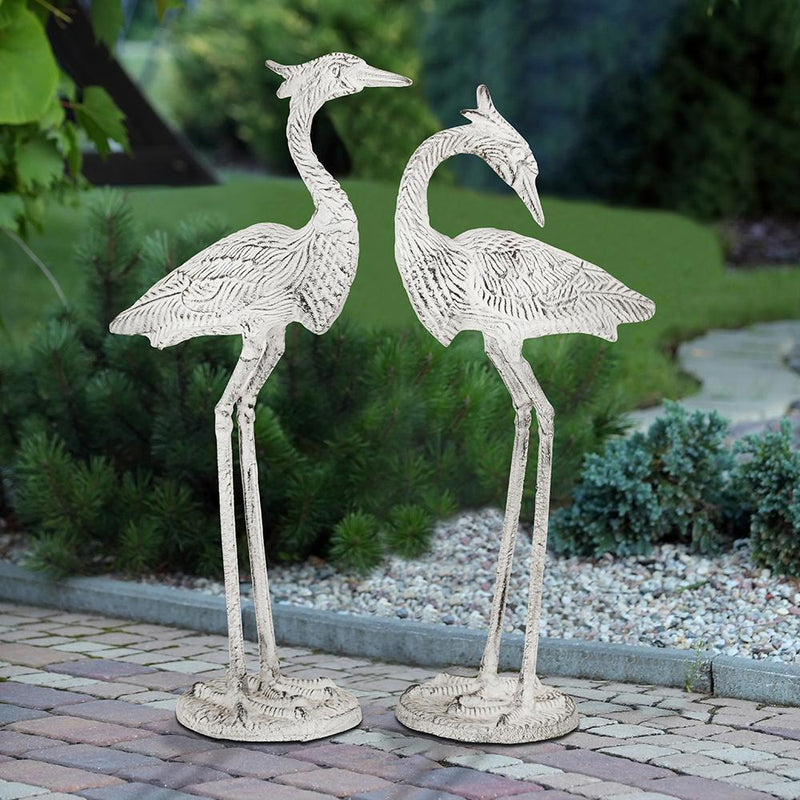 Courting Egrets Statue Set-Iron Home Concepts