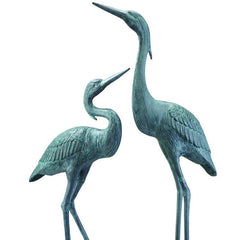 Garden Heron Statue Pair-Iron Home Concepts
