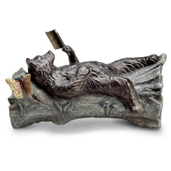 Lazy Bear Reader Garden Sculpture-Iron Home Concepts