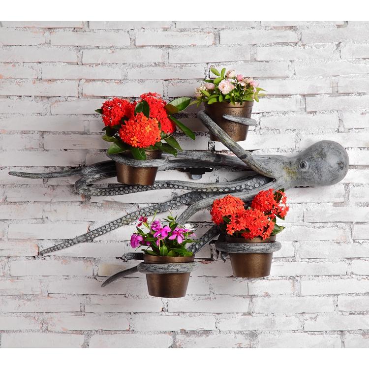 Octopus Wall Hanging Planter Holder-Iron Home Concepts