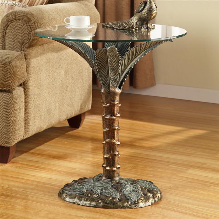 Palm Tree End Table-Iron Home Concepts