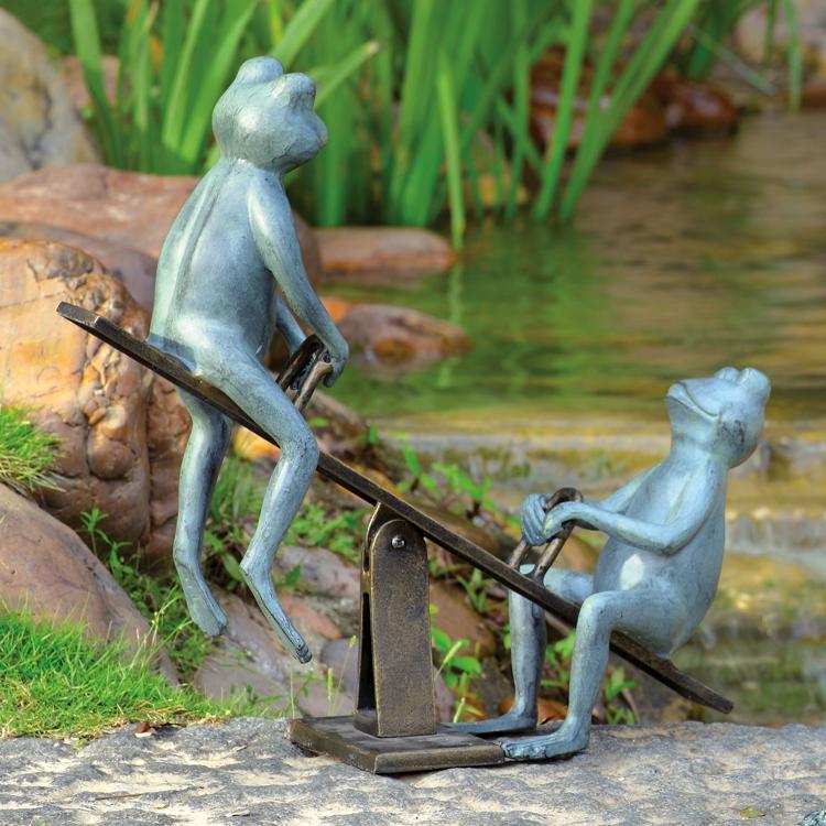 Playground Days Frogs Garden Statue-Iron Home Concepts