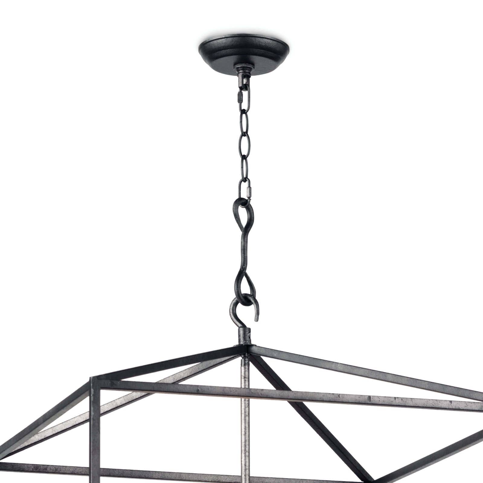 Regina Andrew Cape Lantern (Blackened Iron)-Ceiling Fixtures-Iron Home Concepts