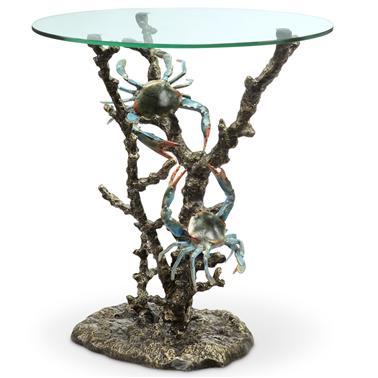 SPI Home Crabs & Coral End Table-Iron Home Concepts