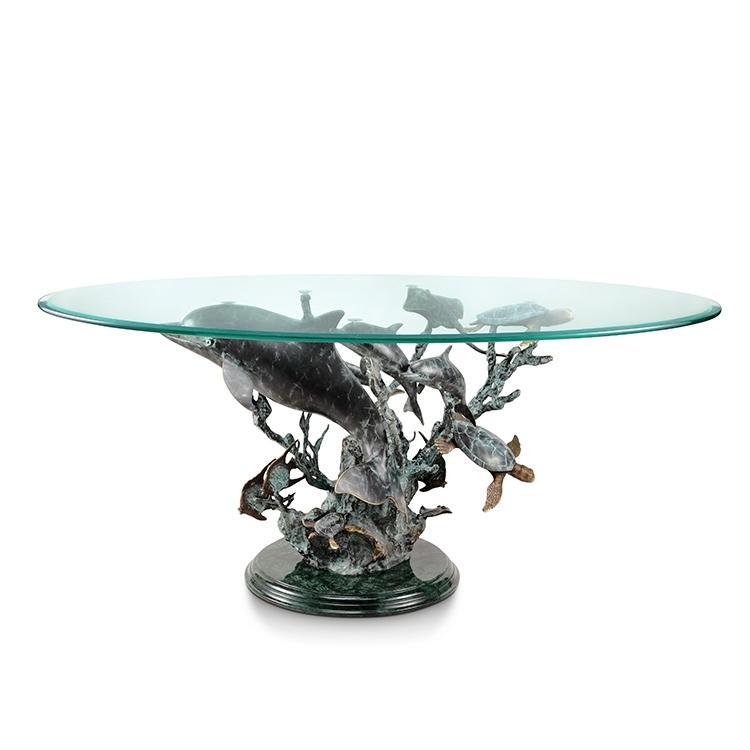 SPI Home Dolphin Seaworld Coffee Table-Iron Home Concepts